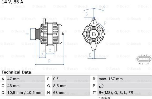 BOSCH 0 986 080 480 - Ģenerators ps1.lv