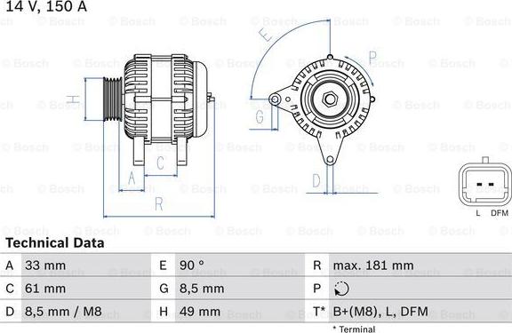 BOSCH 0 986 080 420 - Ģenerators ps1.lv