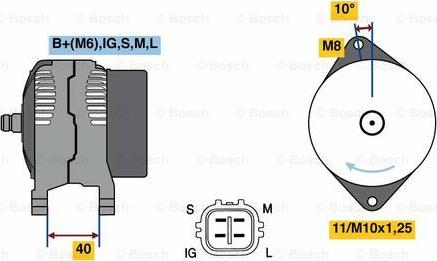 BOSCH 0 986 080 470 - Ģenerators ps1.lv