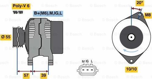 BOSCH 0 986 080 590 - Ģenerators ps1.lv