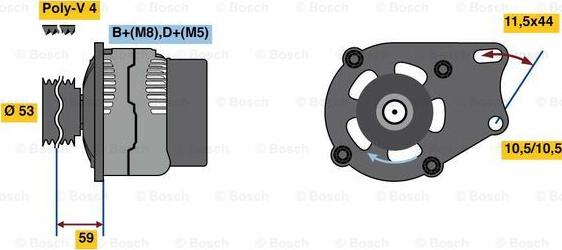 BOSCH 0 986 080 540 - Ģenerators ps1.lv