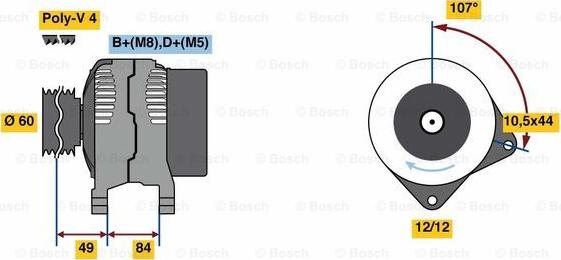 BOSCH 0 986 080 550 - Ģenerators ps1.lv