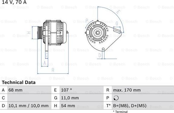 BOSCH 0 986 080 560 - Ģenerators ps1.lv