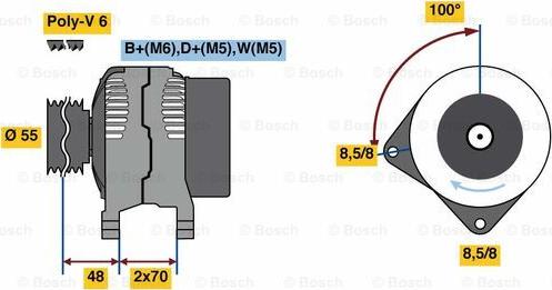 BOSCH 0 986 080 510 - Ģenerators ps1.lv