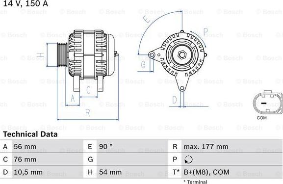 BOSCH 0 986 080 580 - Ģenerators ps1.lv