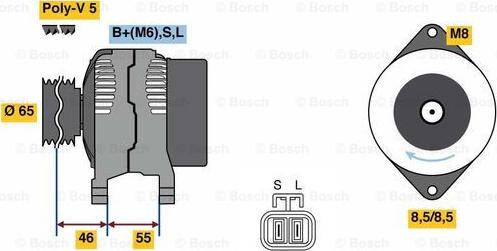 BOSCH 0 986 080 690 - Ģenerators ps1.lv