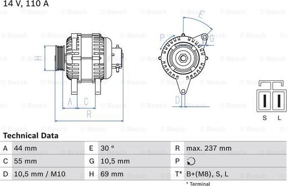 BOSCH 0 986 080 640 - Ģenerators ps1.lv