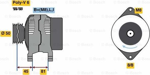 BOSCH 0 986 080 650 - Ģenerators ps1.lv