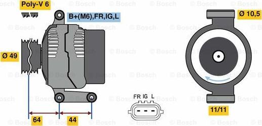 BOSCH 0 986 080 610 - Ģenerators ps1.lv