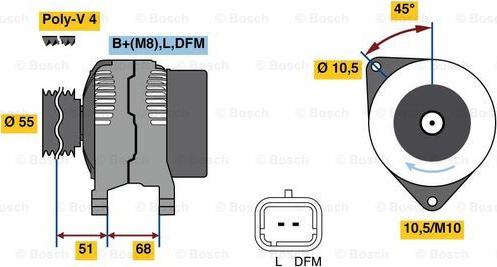 BOSCH 0 986 080 680 - Ģenerators ps1.lv