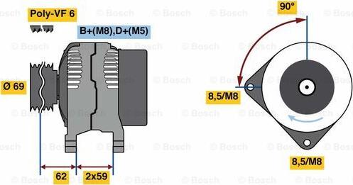 BOSCH 0 986 080 080 - Ģenerators ps1.lv