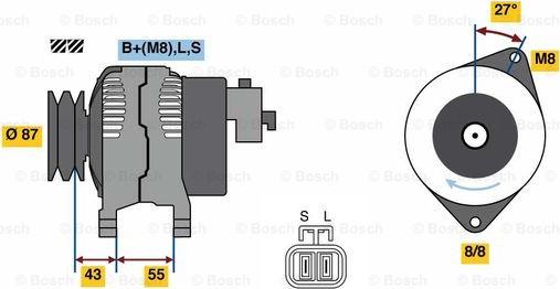 BOSCH 0 986 080 020 - Ģenerators ps1.lv