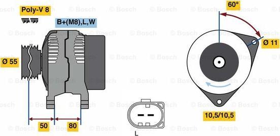 BOSCH 0 986 080 070 - Ģenerators ps1.lv