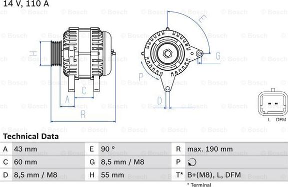 BOSCH 0 986 080 140 - Ģenerators ps1.lv