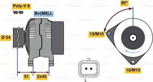 BOSCH 0 986 080 110 - Ģenerators ps1.lv