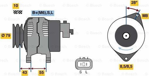 BOSCH 0 986 080 130 - Ģenerators ps1.lv