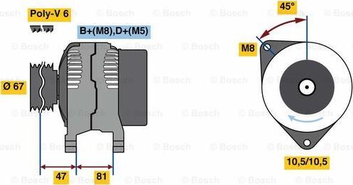 BOSCH 0 986 080 120 - Ģenerators ps1.lv