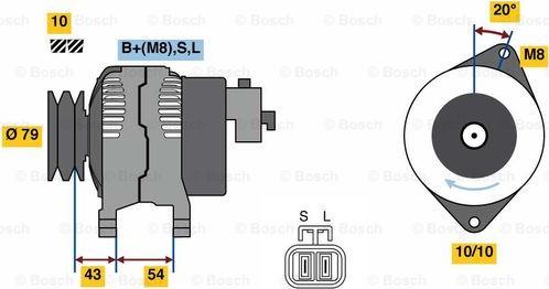 BOSCH 0 986 080 840 - Ģenerators ps1.lv