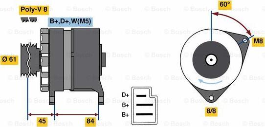 BOSCH 0 986 080 850 - Ģenerators ps1.lv