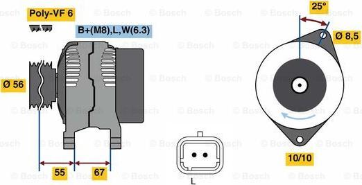 BOSCH 0 986 080 870 - Ģenerators ps1.lv