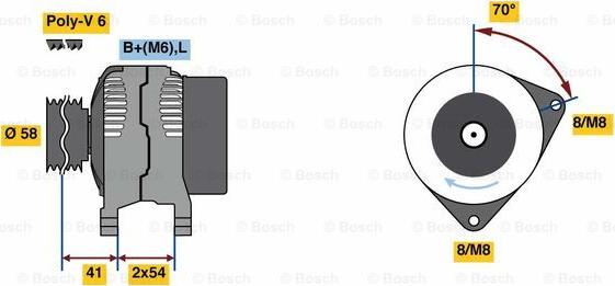 BOSCH 0 986 080 340 - Ģenerators ps1.lv