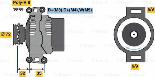 BOSCH 0 986 080 310 - Ģenerators ps1.lv