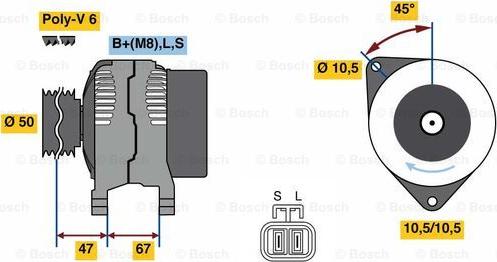 BOSCH 0 986 080 210 - Ģenerators ps1.lv