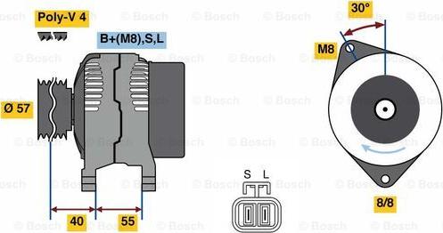 BOSCH 0 986 080 790 - Ģenerators ps1.lv