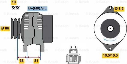 BOSCH 0 986 080 740 - Ģenerators ps1.lv