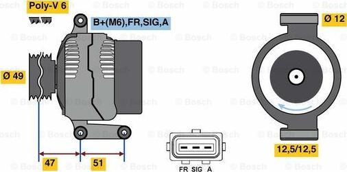 BOSCH 0 986 080 750 - Ģenerators ps1.lv