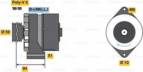 BOSCH 0 986 080 760 - Ģenerators ps1.lv