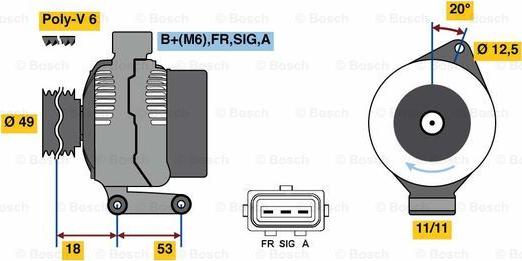 BOSCH 0 986 080 700 - Ģenerators ps1.lv