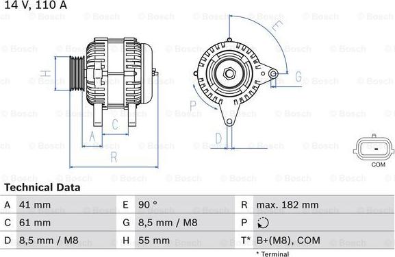 BOSCH 0 986 080 710 - Ģenerators ps1.lv