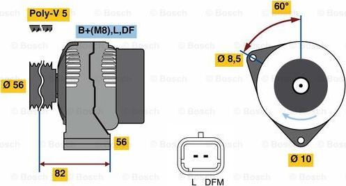 BOSCH 0 986 080 780 - Ģenerators ps1.lv