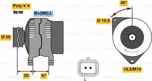 BOSCH 0 986 080 720 - Ģenerators ps1.lv