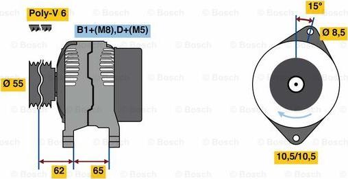 BOSCH 0 986 081 420 - Ģenerators ps1.lv