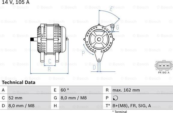 BOSCH 0 986 081 090 - Ģenerators ps1.lv