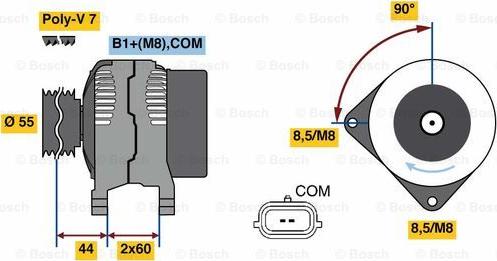 BOSCH 0 986 081 080 - Ģenerators ps1.lv