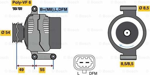 BOSCH 0 986 081 070 - Ģenerators ps1.lv