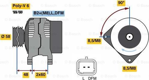 BOSCH 0 986 081 110 - Ģenerators ps1.lv