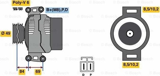 BOSCH 0 986 081 300 - Ģenerators ps1.lv