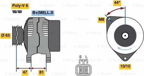 BOSCH 0 986 081 250 - Ģenerators ps1.lv