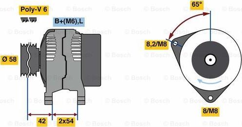 BOSCH 0 986 081 260 - Ģenerators ps1.lv