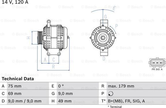 BOSCH 0 986 081 700 - Ģenerators ps1.lv