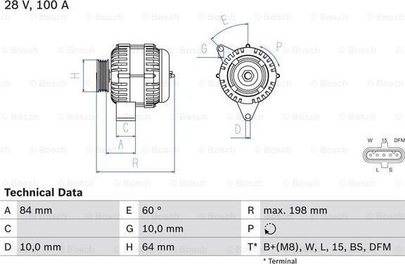 BOSCH 0 986 083 950 - Ģenerators ps1.lv