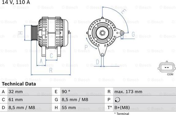 BOSCH 0 986 083 980 - Ģenerators ps1.lv