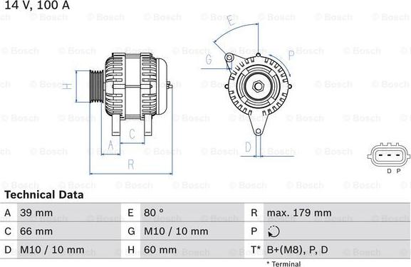 BOSCH 0 986 083 970 - Ģenerators ps1.lv