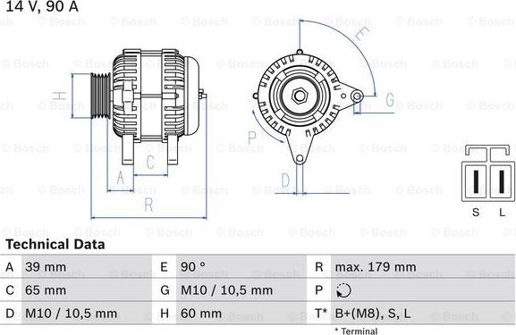 BOSCH 0 986 083 480 - Ģenerators ps1.lv