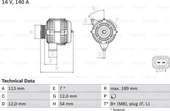 BOSCH 0 986 083 820 - Ģenerators ps1.lv