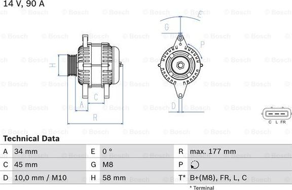 BOSCH 0 986 083 380 - Ģenerators ps1.lv